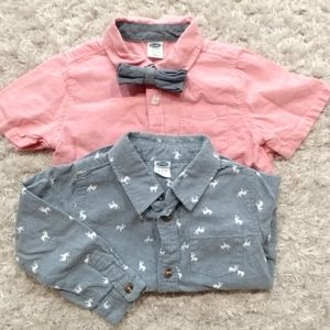 Two Old Navy Boy 18-24m Button Down Shirts